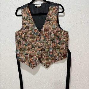 Vintage‎ tapestry Children of the world Multicolor Women's Vest OS